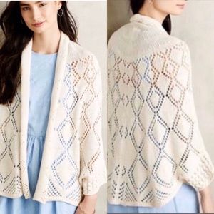 Anthropologie Angel of the North Ivory Poncho